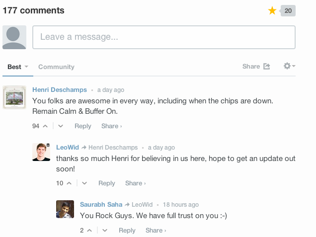 Buffer Blog Comments