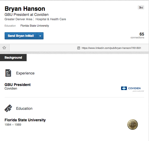 Bryan Hanson LinkedIn